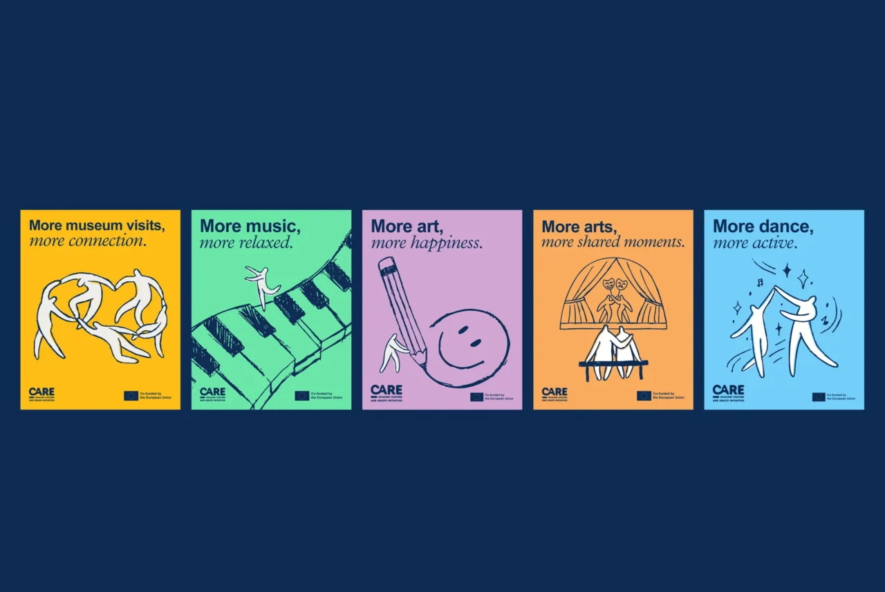 CARE More arts, more wellbeing European campaign created by Glitch