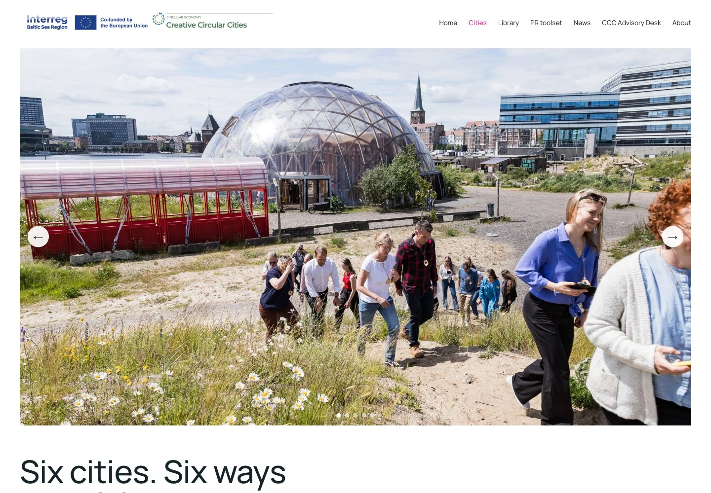 CCC website six-city overview