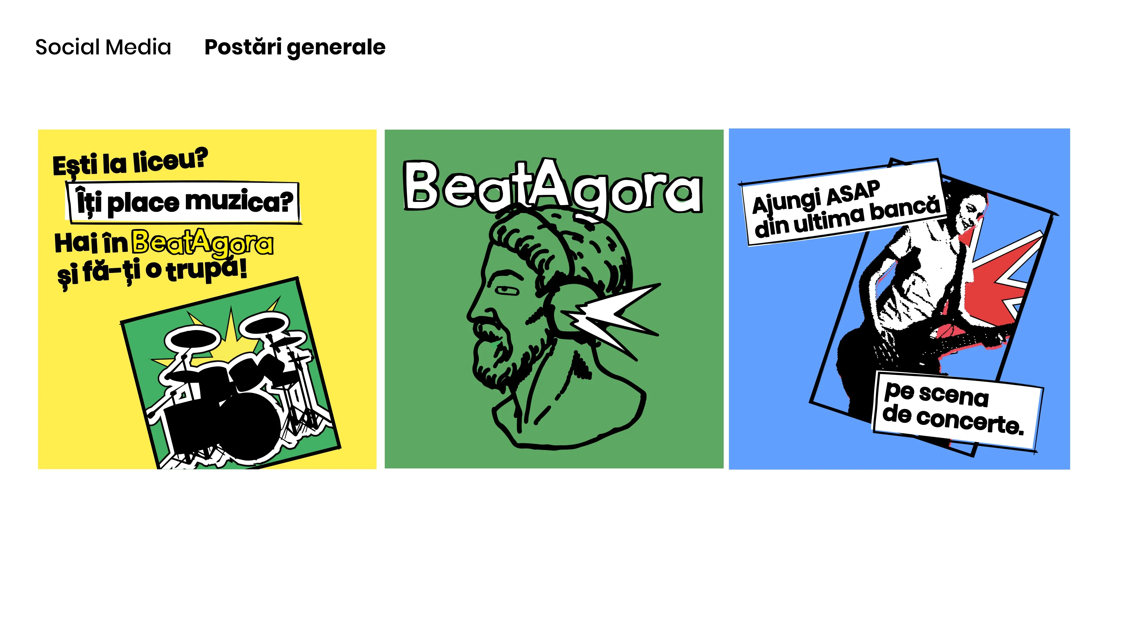 BeatAgora social media designs inviting students to make music
