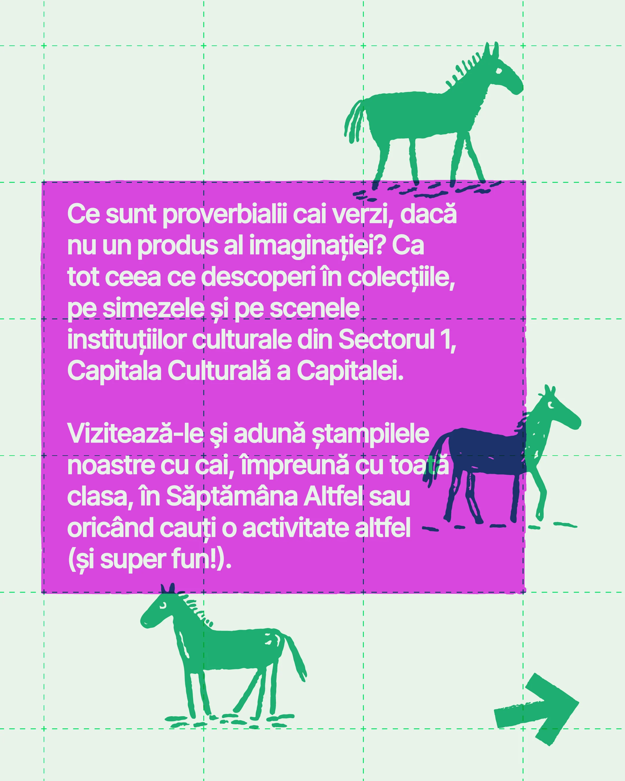Cai Verzi social campaign introducing the cultural adventure
