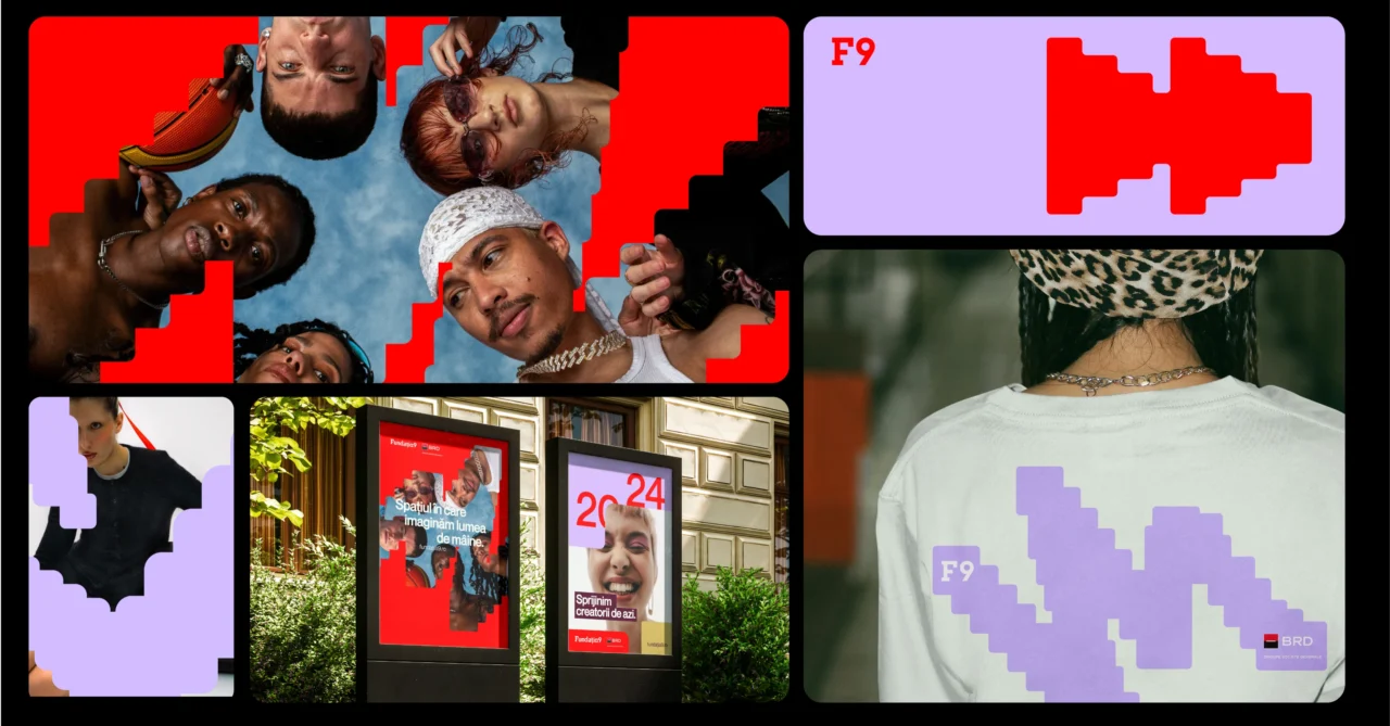 Applications of the Fundația9 visual identity