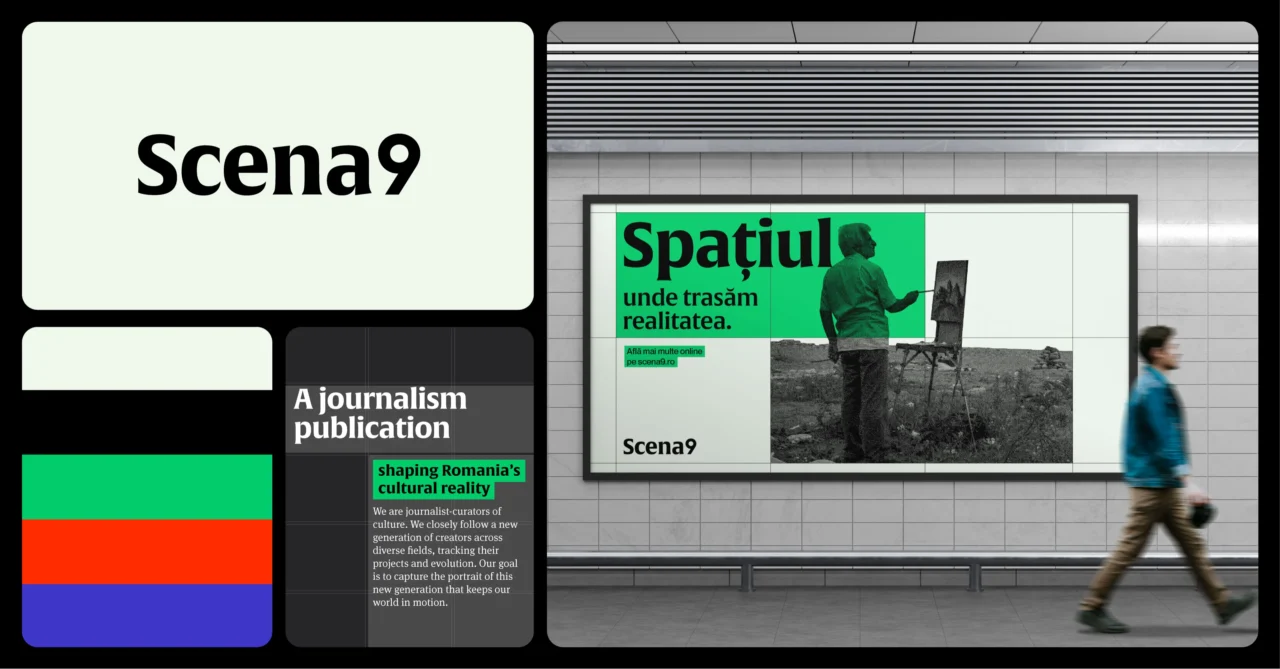 Scena9 editorial identity and applications