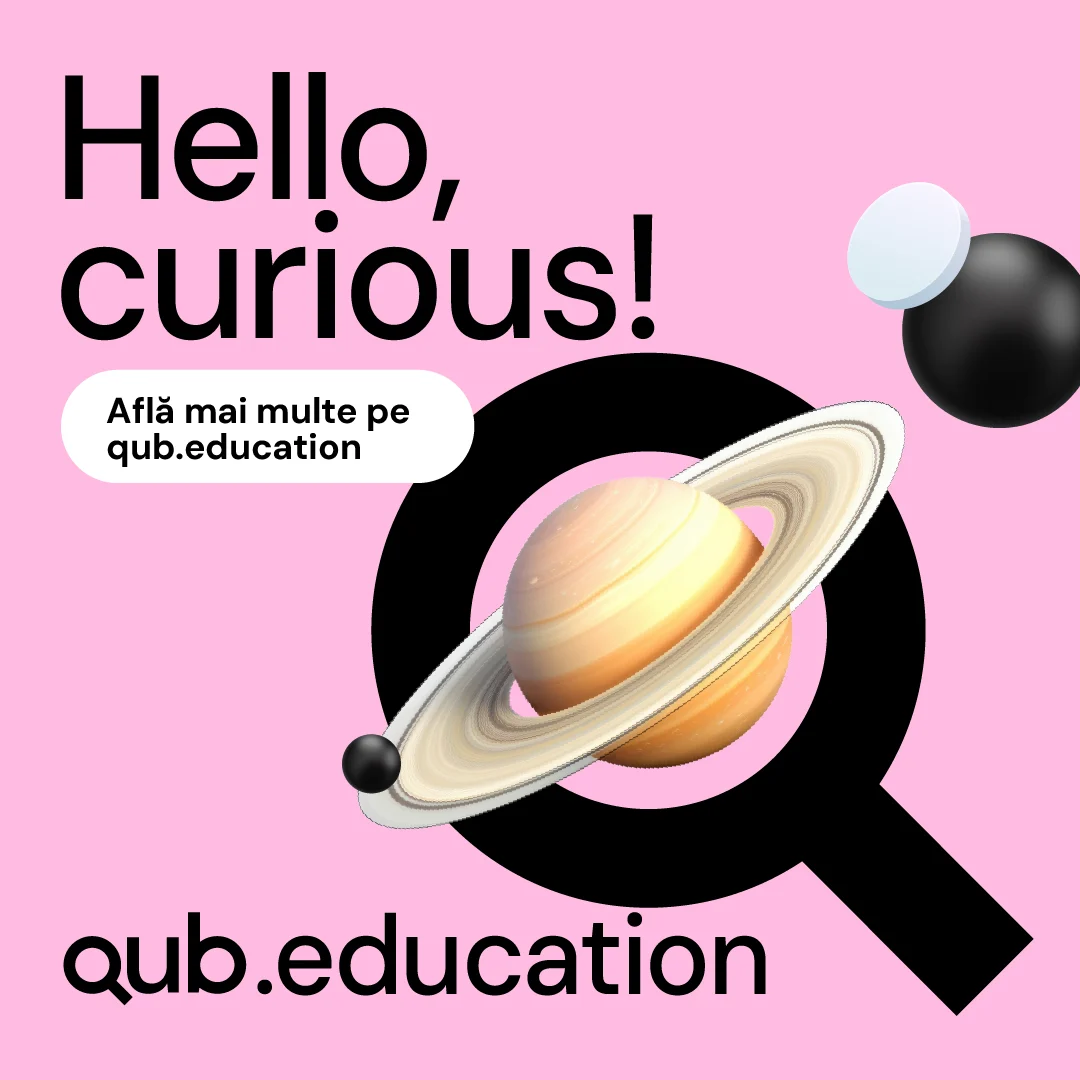 QUB Hello, curious! social media visual with Saturn
