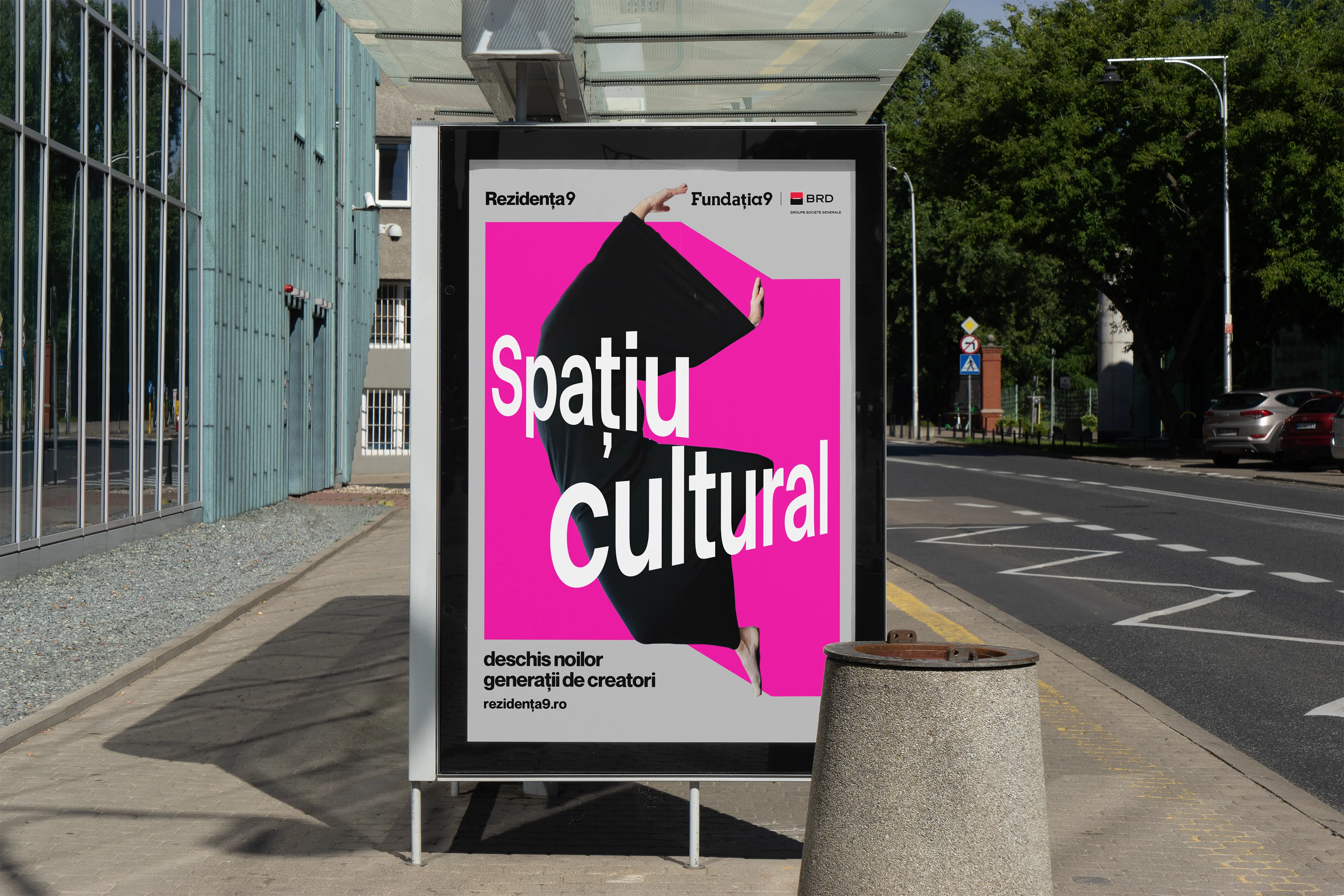 Rezidenta9 brand identity visual redesign — Glitch Studio Bucharest